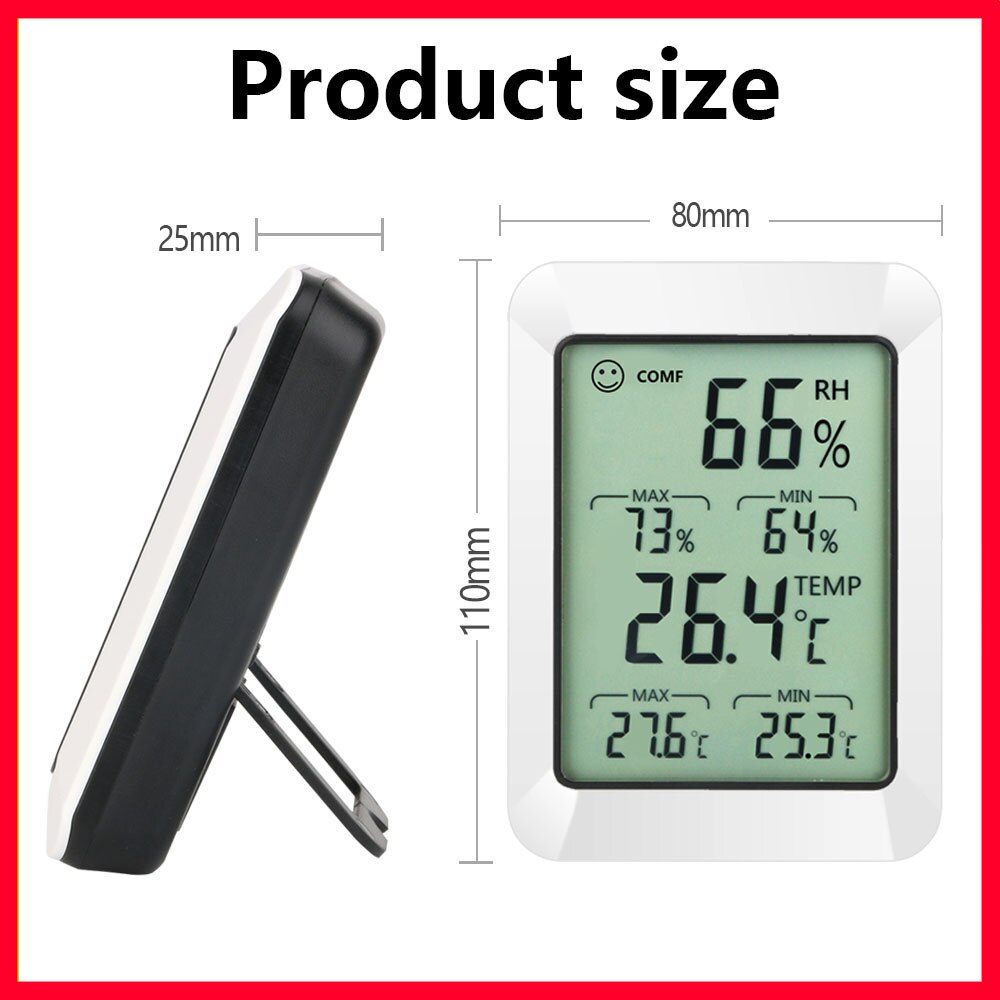 RZ Digital Hygrometer Thermometer Gauge Portable Indicator Room Humidity Meter Thermometer Monitor RZ820