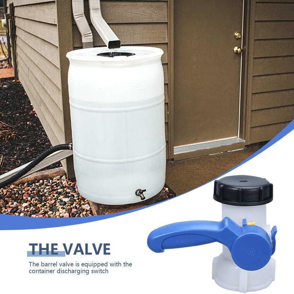 Válvula de mariposa activa/integrada para contenedor de tanque IBC, adaptador de tanque IBC, interruptor de 1000l, plástico DN40/DN50/DN80
