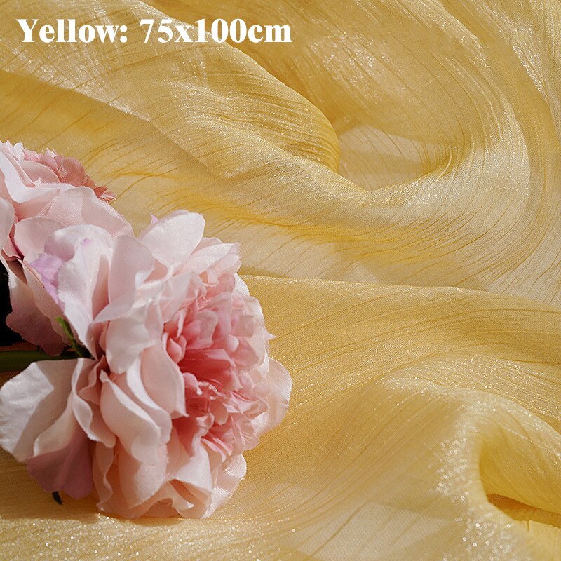 Bright Lines Tulle Cloth Photography Backdrops Gauze Studio Take Pictures Props Fotografia Photo Shooting for Cosmetic Jewelry: Yellow 75x100cm