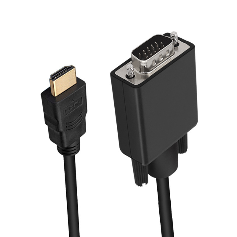 1.8m hdmi-compatível com vga adaptador macho para macho cabo conversor unidirecional para desktop portátil pc monitor projetor hdtv
