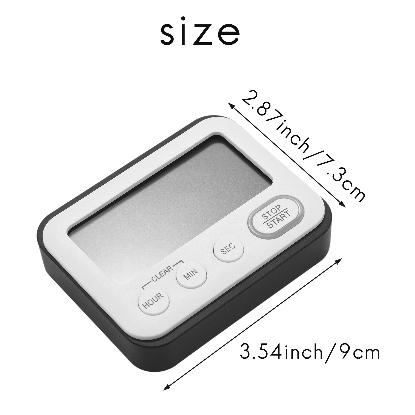 Digital Kitchen Countdown Timer: Teachers Classroom Counter Large LCD Loud Magnetic Clip Kids Simple Clock Mini Small Stopwat