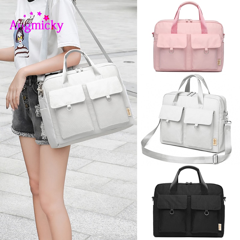 Novas mulheres bolsa de viagem do escritório ombro messenge portátil saco notebook caso maleta para macbook 13.3 14 15.6 Polegada