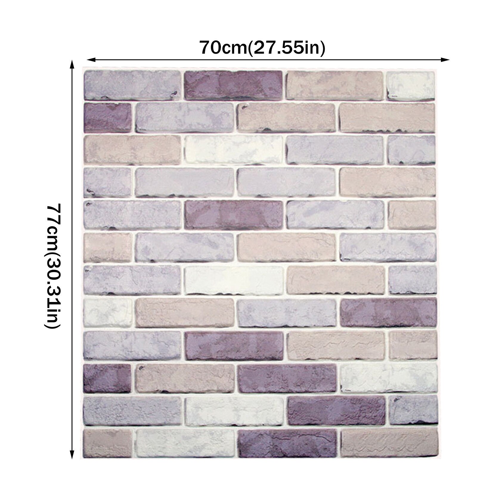 3D Foam Tile Wall Sticker Wallpaper Decor Foam Waterproof Wall Covering Wallpaper Self-Adhesive 3D Brick Sticker Foam Wallpaper: F