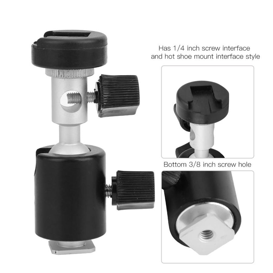 photography stand Photography Small D Type Light Video Camcorder Flash Light Mount DV Camera SLR Tripod Ballhead Fixed Clamp