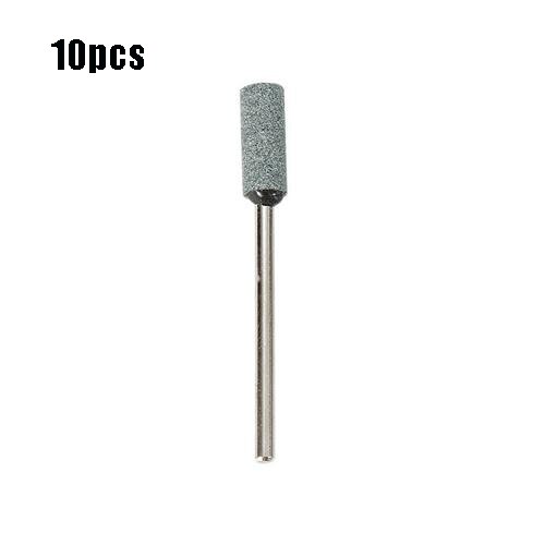 Outil de manucure électrique de foret d'art d'ongle carbure de silicium Carborundum tête de meulage tige de roue 2.34mm pour rectifier la porcelaine en métal: 10pcs dark green
