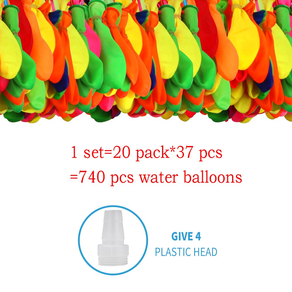 740 Stuks Rubbers Ballonnen Voor Water Ballonnen Bos Kinderen Volwassenen Water Bommen Strand Zomer Party Game Outdoor Speelgoed: Default Title