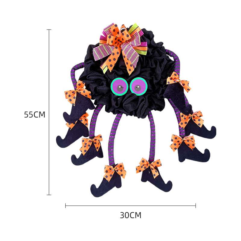 Mumie kransform halloween dekorasjon hjem dør vindu vegghengt ornament moro skummel plastdekorasjon festgirlander: Dyp rosa