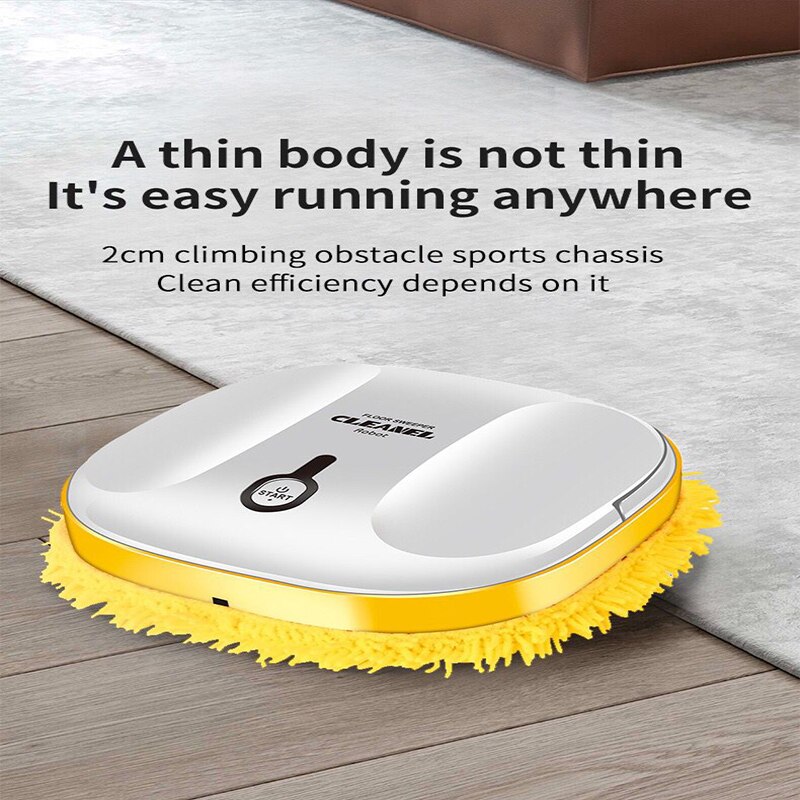 1500 mAh Automatic Home Wet Dry Sweeping Robot Mopping Machine Mop Sweeper Electric Washing Floor Washer Spin Mop Self Cleaning