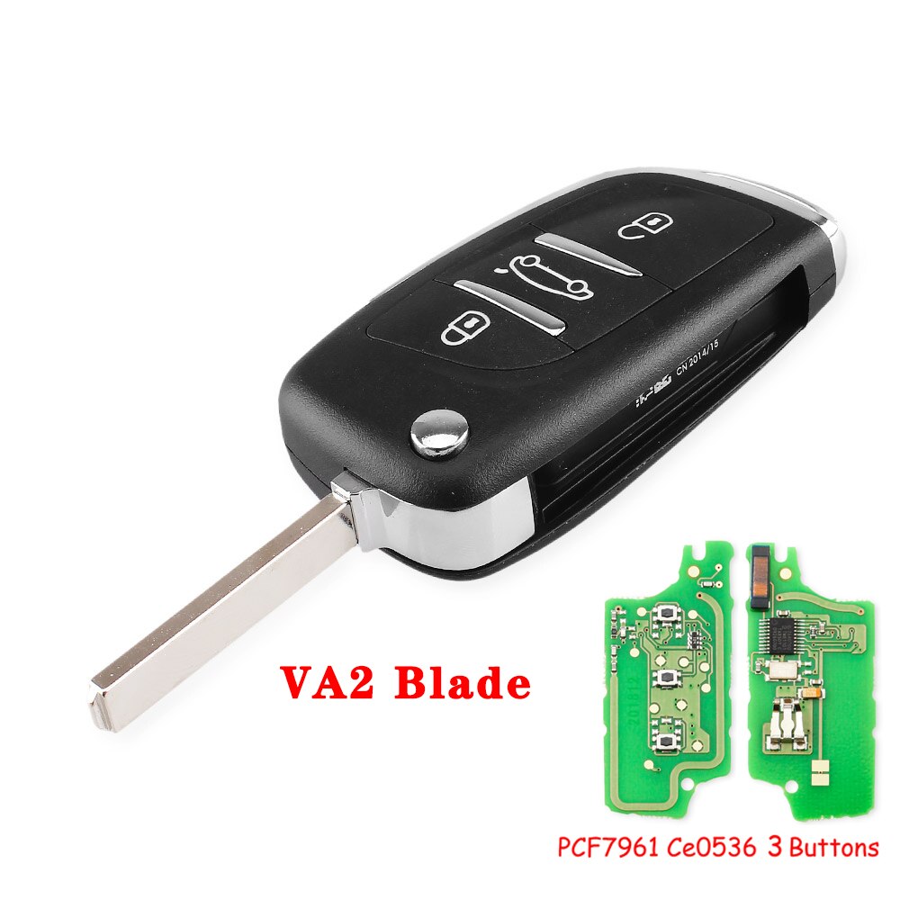 KEYYOU FRAGEN FSK Geändert Auto Schlüssel Für Peugeot 207 307 407 208 308 408 607 Partner CE0523 Ce0536 433mhz ID46 2/3 Tasten: ASK modulation / 3BT VA2 CE0536