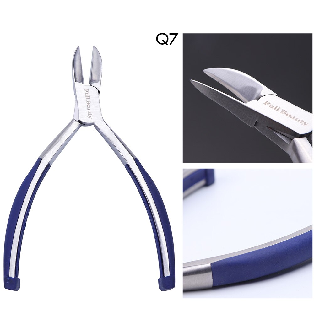 Nail Cuticle Clipper Manicure Scissors Stainless Steel Trimmer Pliers With Spring Black Red Dead Skin Cutter Nail Tools SAQ1-8: Q7