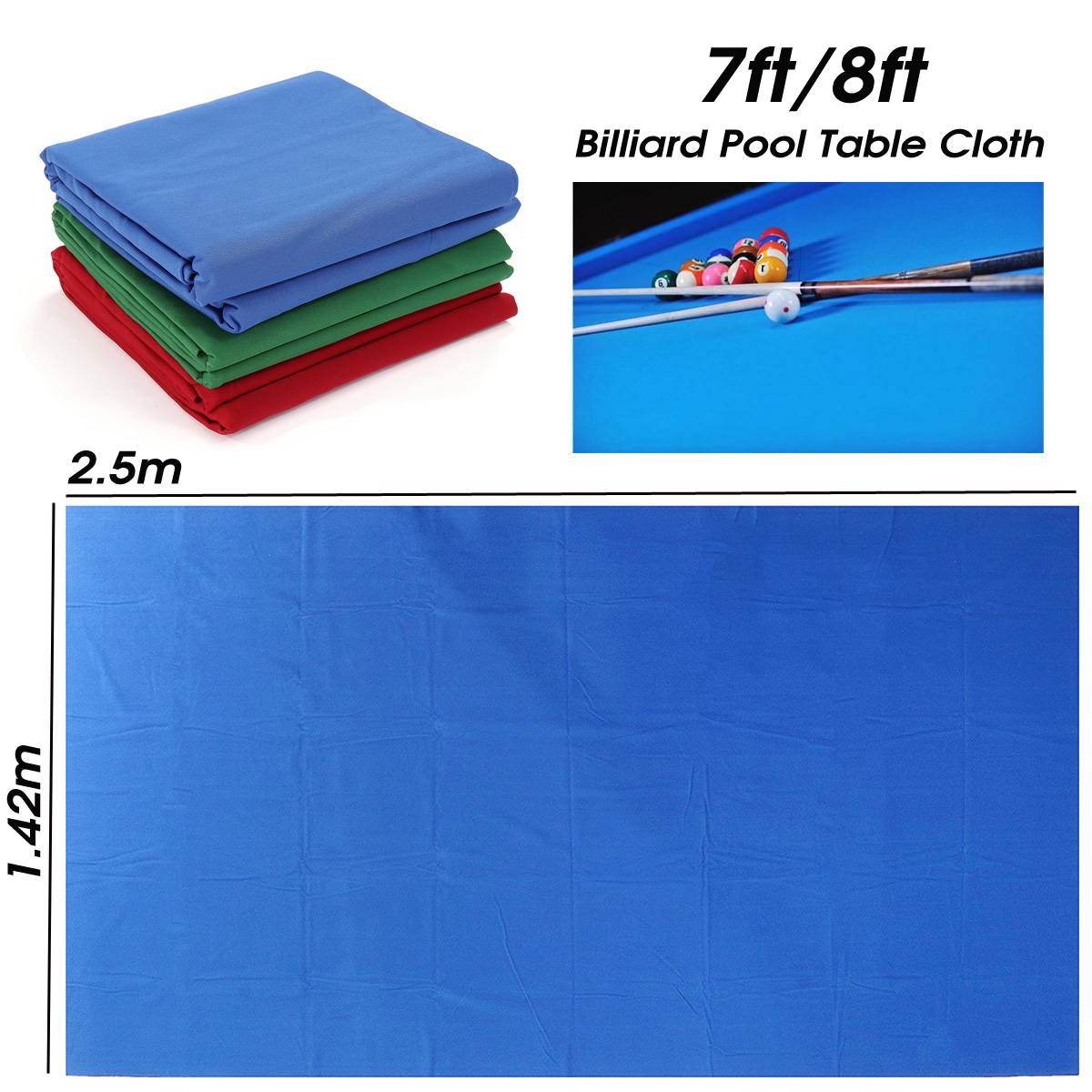 Green/Blue/Red Snooker Billiard Cloth Pool Eight Ball Billiard Pool Table Cloth for American billiards Snooker Accessories