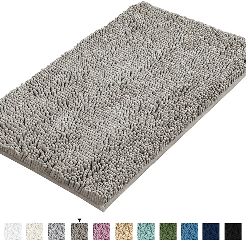 Chenille Carpet Soft Pluch Bedroom Bedside Rugs Absorbent Non-slip Bathroom Accessories Foot Mats Entrance Door Mat Home Decor: 45x70+45x140cm / VIOLET/紫罗兰