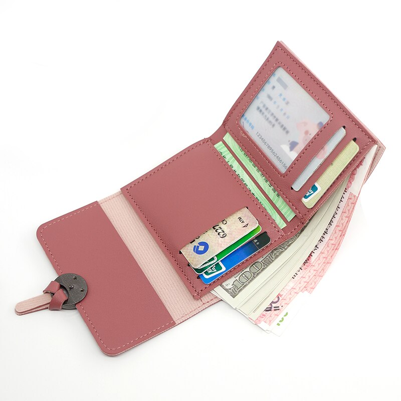 Kurze Brieftasche Frauen Brieftaschen Nette Liebe Quaste Haspe Geldbörse Karte Halfter Weibliche Kupplung Geld Tasche PU Leder Dame geldbörsen