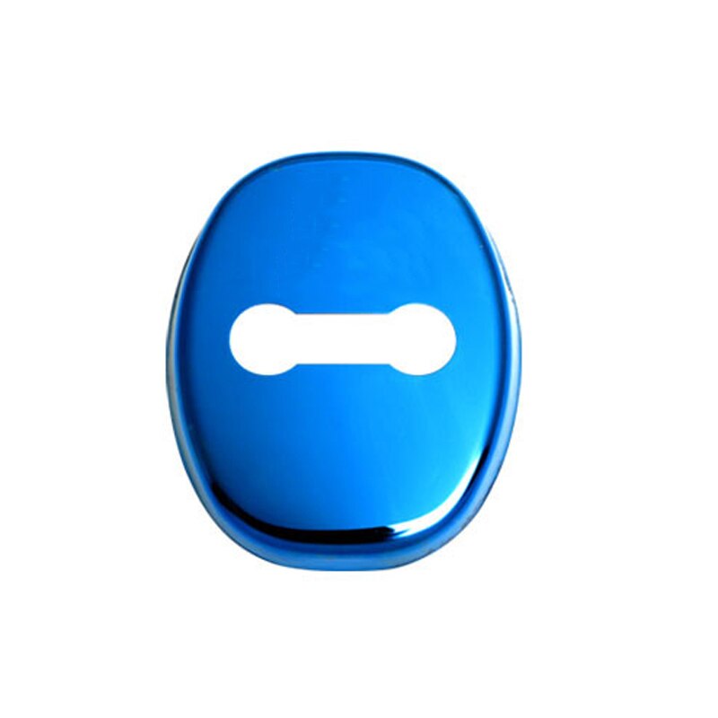 Automobile stainless steel door lock cover 4pcs/set Interior accessories for Toyota for Lexus UX NX RX CT LX series: Blue