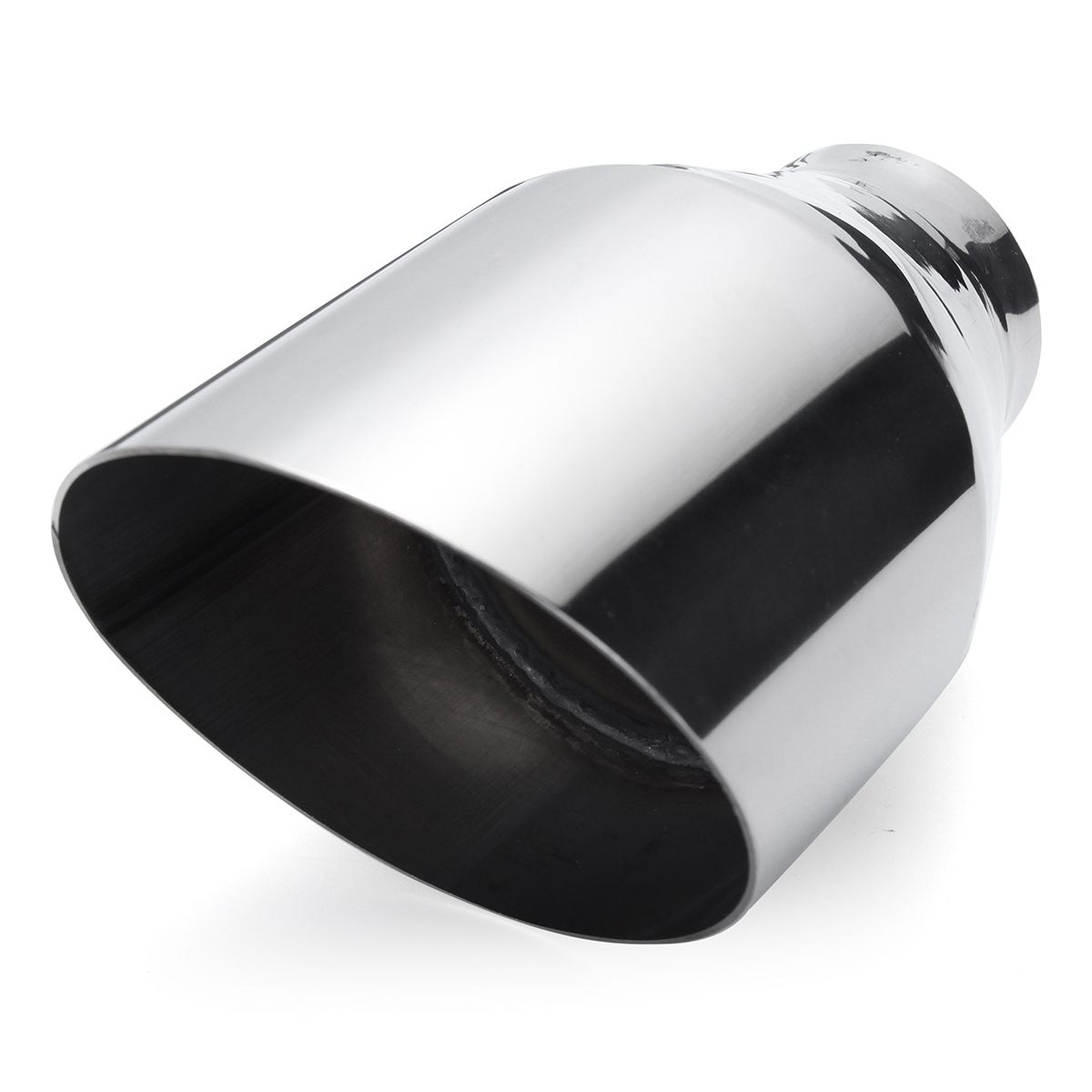 Universele Auto Uitlaat Tip Uitlaatpijp Uitlaat Dual Muur Achter Pijp Staart Buis 57Mm Inlaat 101Mm Outlet