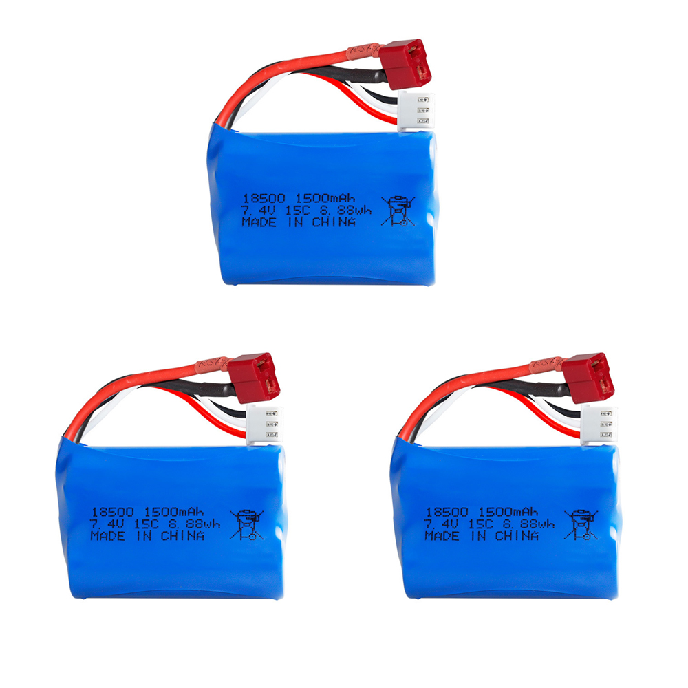7,4 V 1500 mAh 18500 Li-Ionen-Akku mit Ladegerät für HBX 16889 16889A 16890 16890A SG1601 SG1602 1/16 4WD R/C LKW-Ersatzteile: other