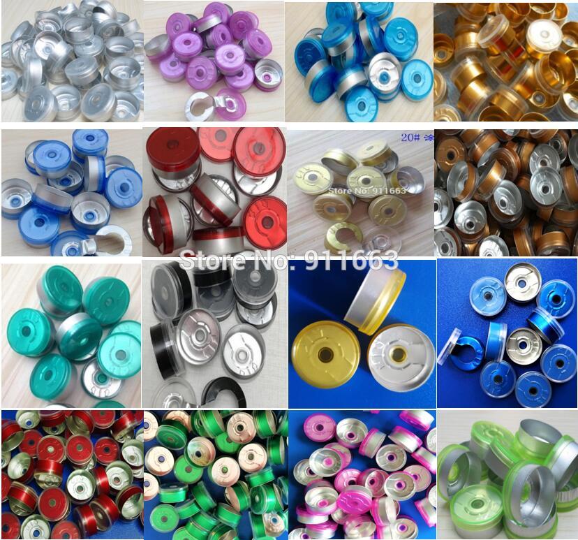 20mm Kunststoff-Aluminium kappe, 20 teile/los, Alle Arten Von Farbigen Kappen, pharma kappen, kunststoff-Aluminium Spitzen für crimpen glas fläschchen
