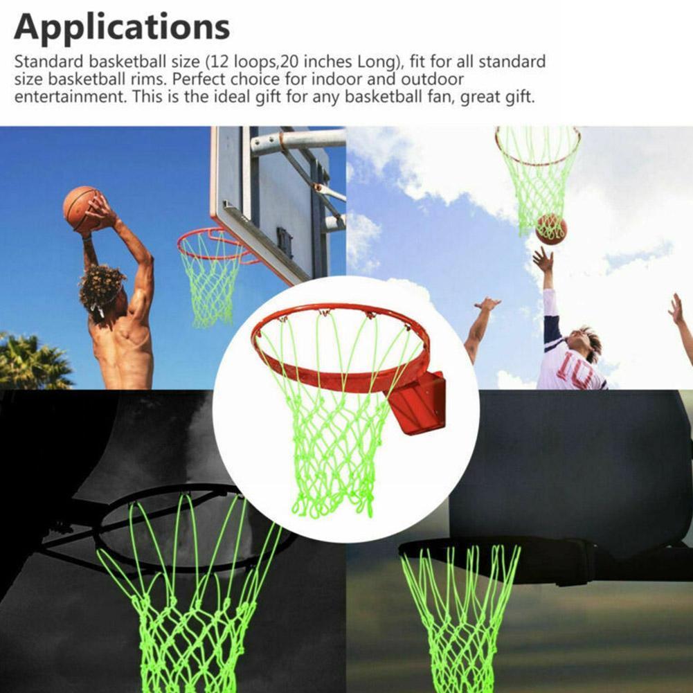 Luminous 18*19cm nylon thread basketball mesh net basketball supplies net outdoor sport net standard basketball  f2 e 7