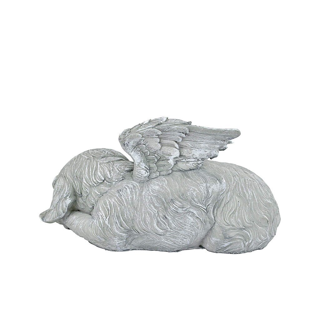 Lápida conmemorativa de resina para mascotas, Ángel, perro y gato, decoración de jardín, Ángel, gato y perro, artesanía conmemorativa para mascotas, decoración