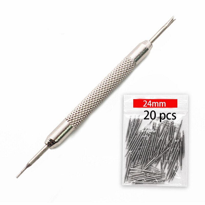 Double-Headed Stainless Steel Watch Band Spring Bar Pins Tool Spring Link Pin Remover For Watch Band: Gift 24mm Spring Bar