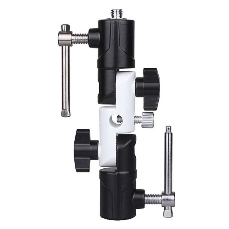 F3MA 3-section Adjustable U-shaped Flash Bracket Swivel Light Holder for Umbrella