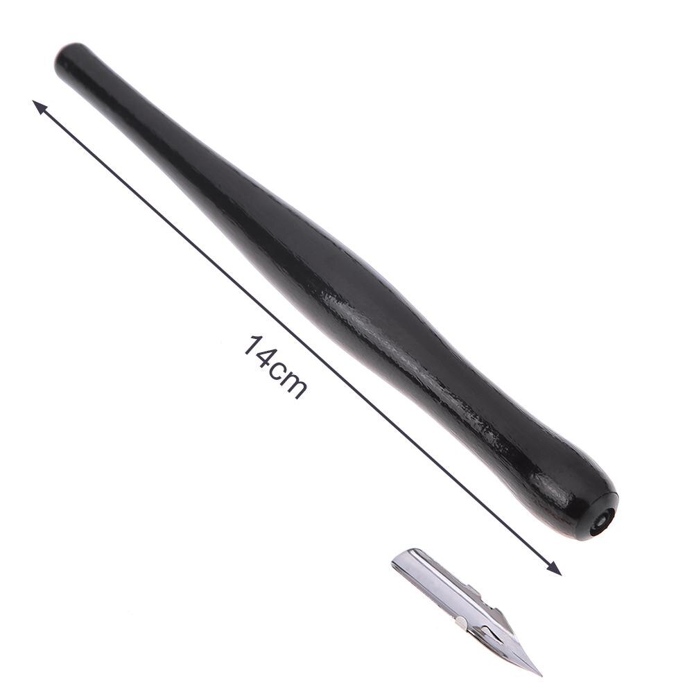 Portable Wooden Manga Dip Pen Holder Set Comic Drawing Painting Tools Kit Calligraphy with Nibs School Stationery Supplies