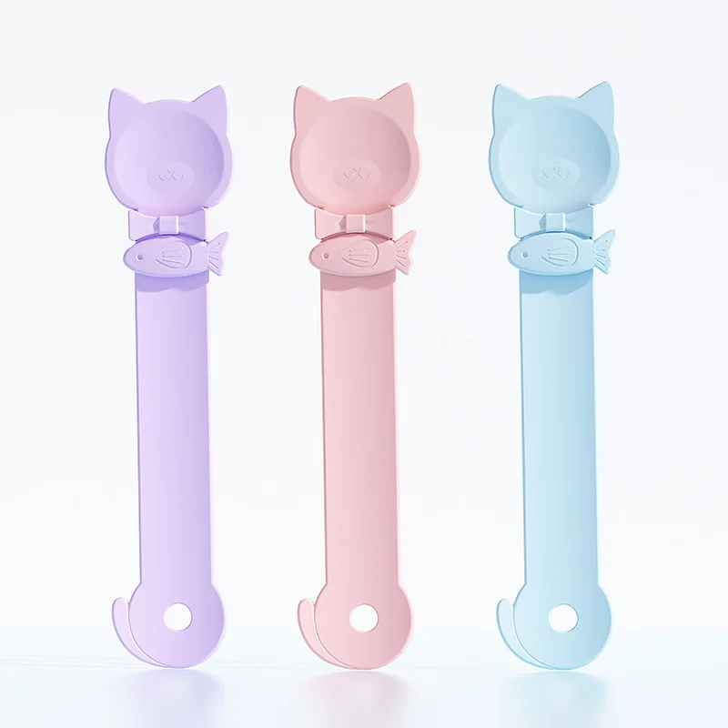 Cat Strip Feeder Spoon Long Handle Lickable Wet Food Feeder for Cats Pet Meat Mud Food Squeeze Dispense Spoon Pet Supplie: Red