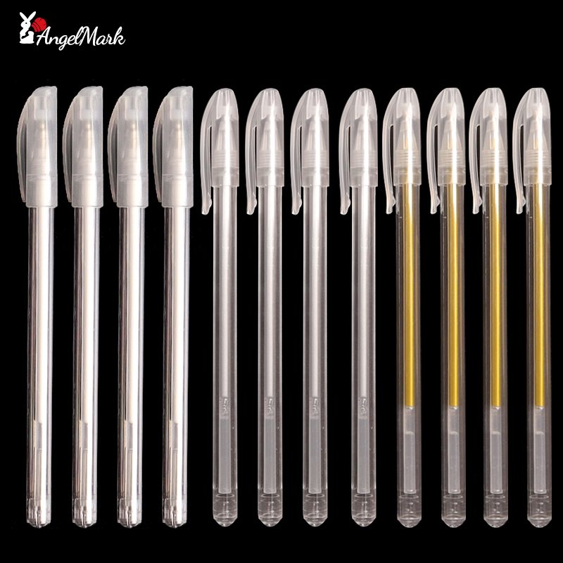 Stylo à encre Gel blanc classique, rouleau de gelée, marqueur pour surbrillance artistique, 3/6/12 pièces, blanc brillant, argent, or, peinture artistique, stylos à dessin: Sombre gingembre