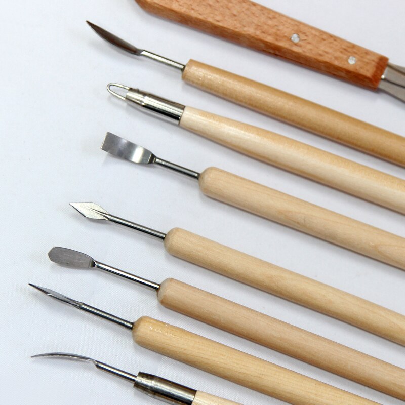 22Pcs Arts Crafts Clay Sculpting Tools Set Pottery &amp; Ceramics Wooden Handle Modeling Clay Tools With Bag