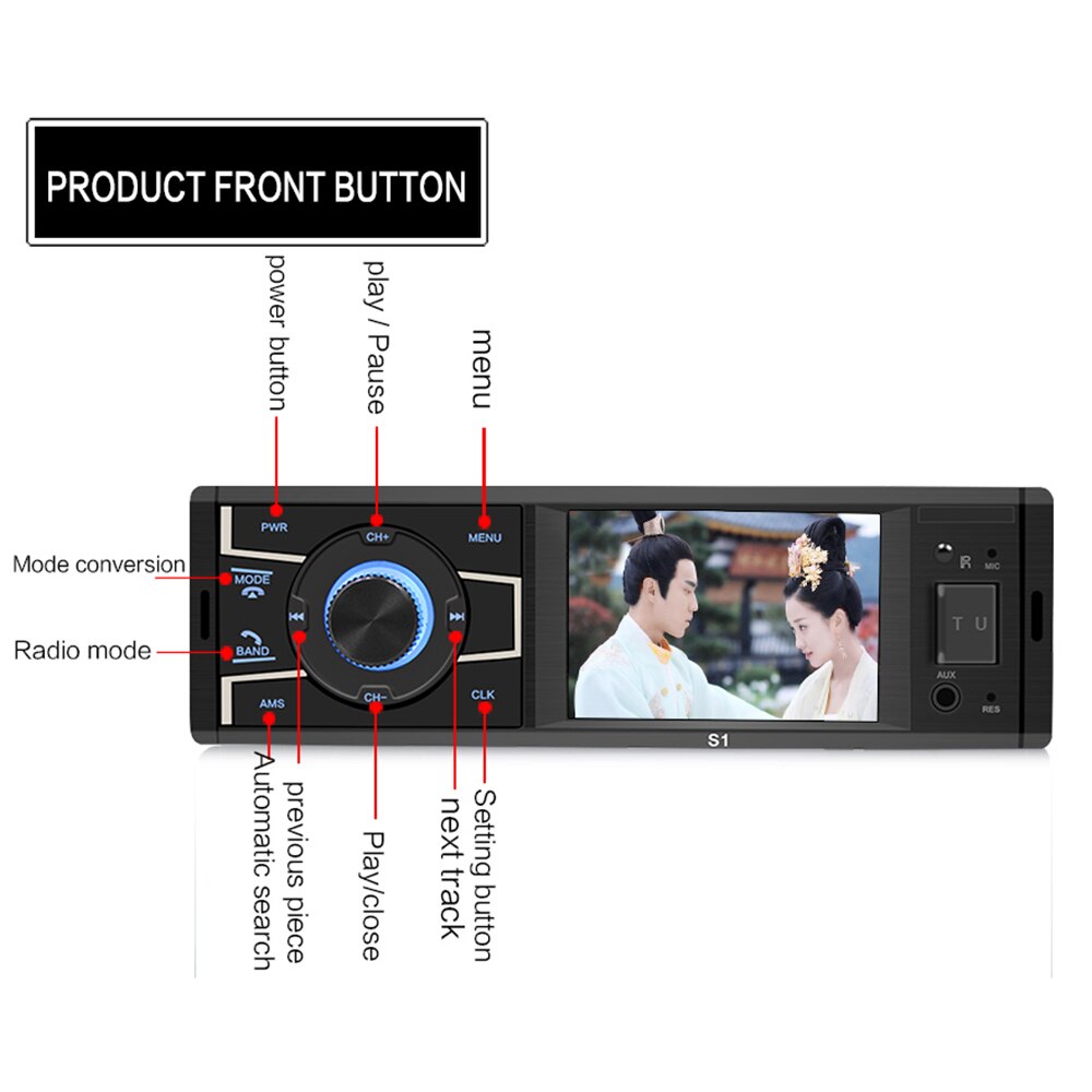 3.2 inch Car MP5 Player Car Kit Bluetooth Stereo Radio Bluetooth Head Unit USB AUX FM Radio Car Accessories