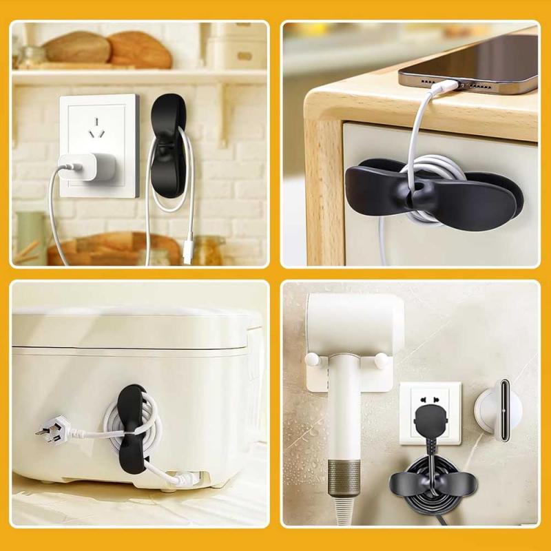10-5 pezzi di avvolgicavo per avvolgicavo per elettrodomestici da cucina, supporto per clip per la gestione dei cavi, per la macchina da caffè, ecc.