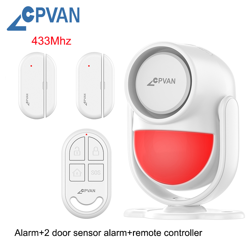 CPVAN wireless Infrared Motion Detector Alarm for Home Security protection PIR motion sensor with remote control: Silver