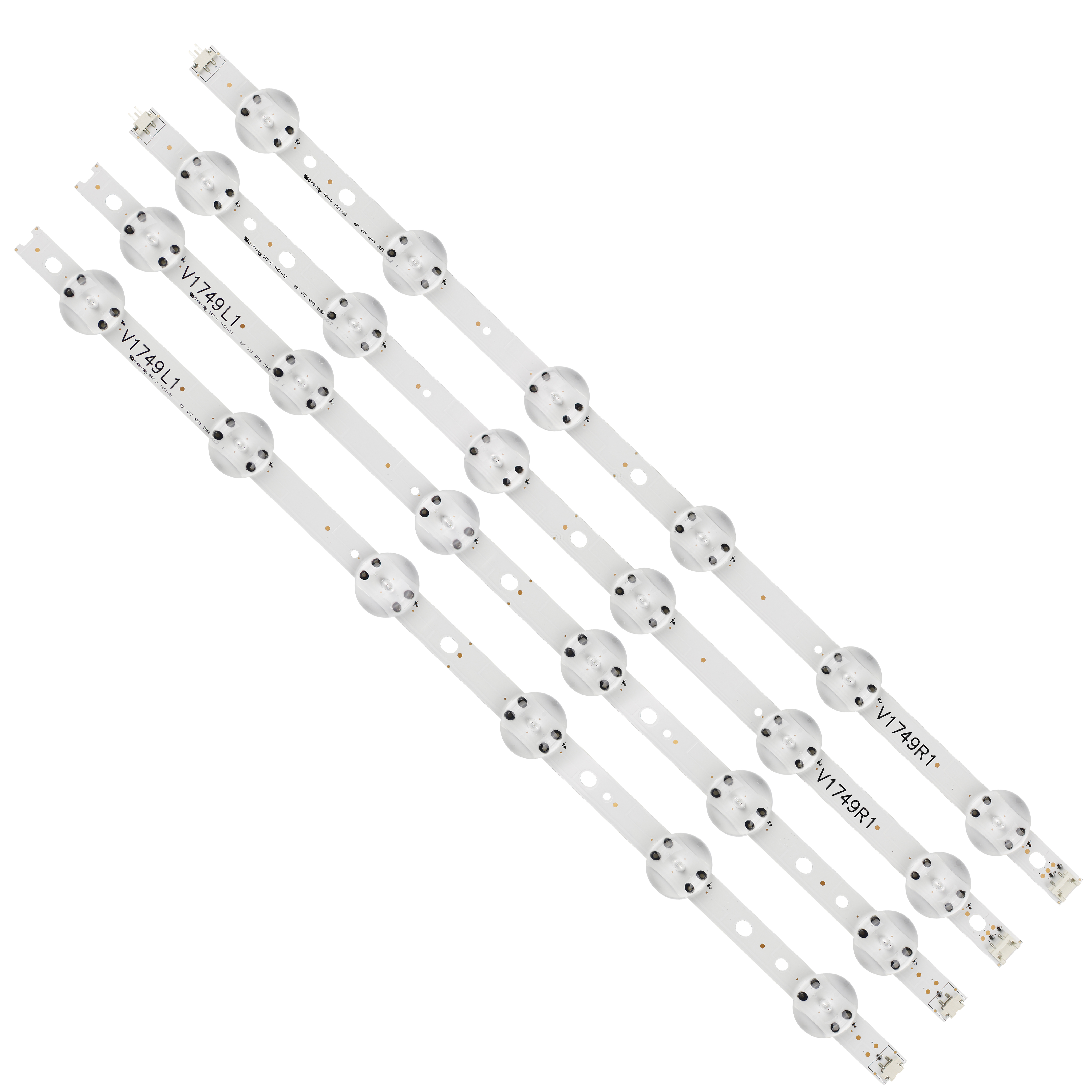 LED Backlight strip 12 lamp For LG 49" V17 ART3 TV 49LV340C JB3B1591A02499 49UV340C 49UJ6565 6916L-2862A 6916L-2863A LC490DGG