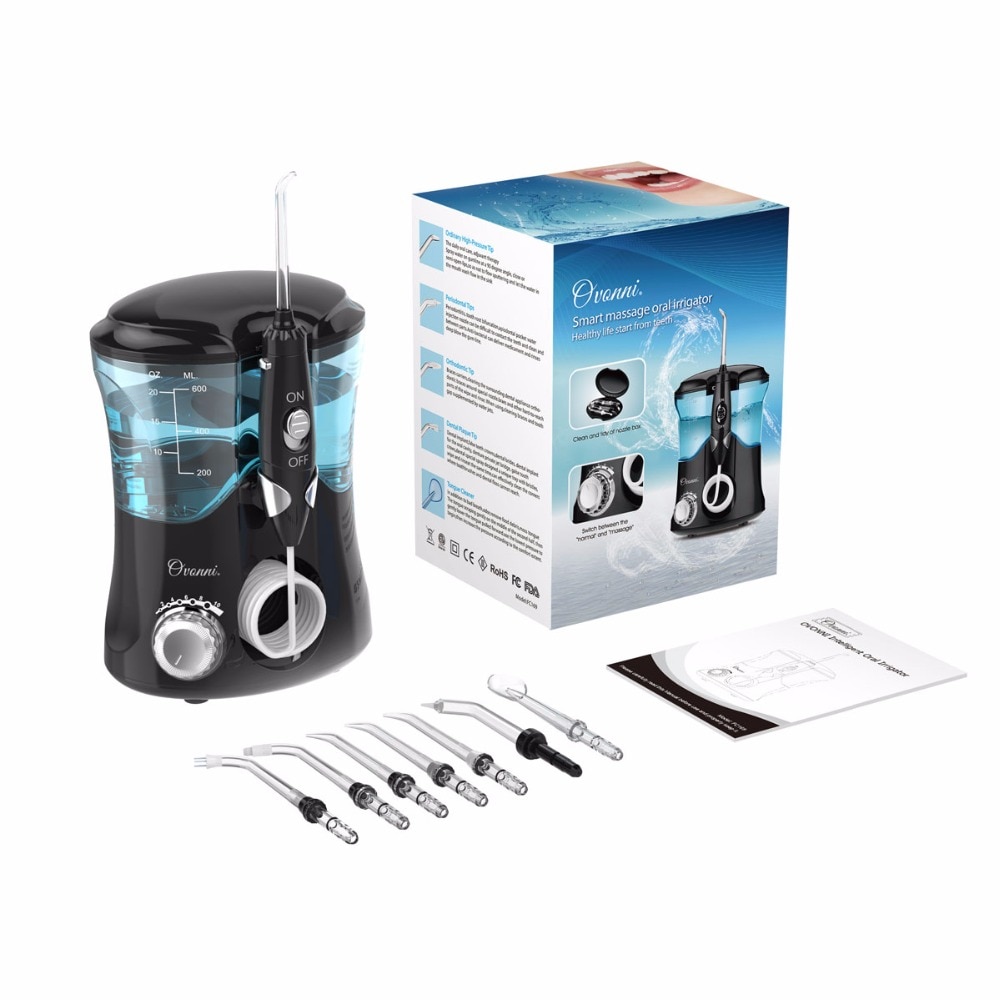 Oral Irrigator Water Flosser Portable Electric Dental waterpik 7 Jet tips 600ML Water Tank Tooth Care Teeth Cleaner Toothbrush