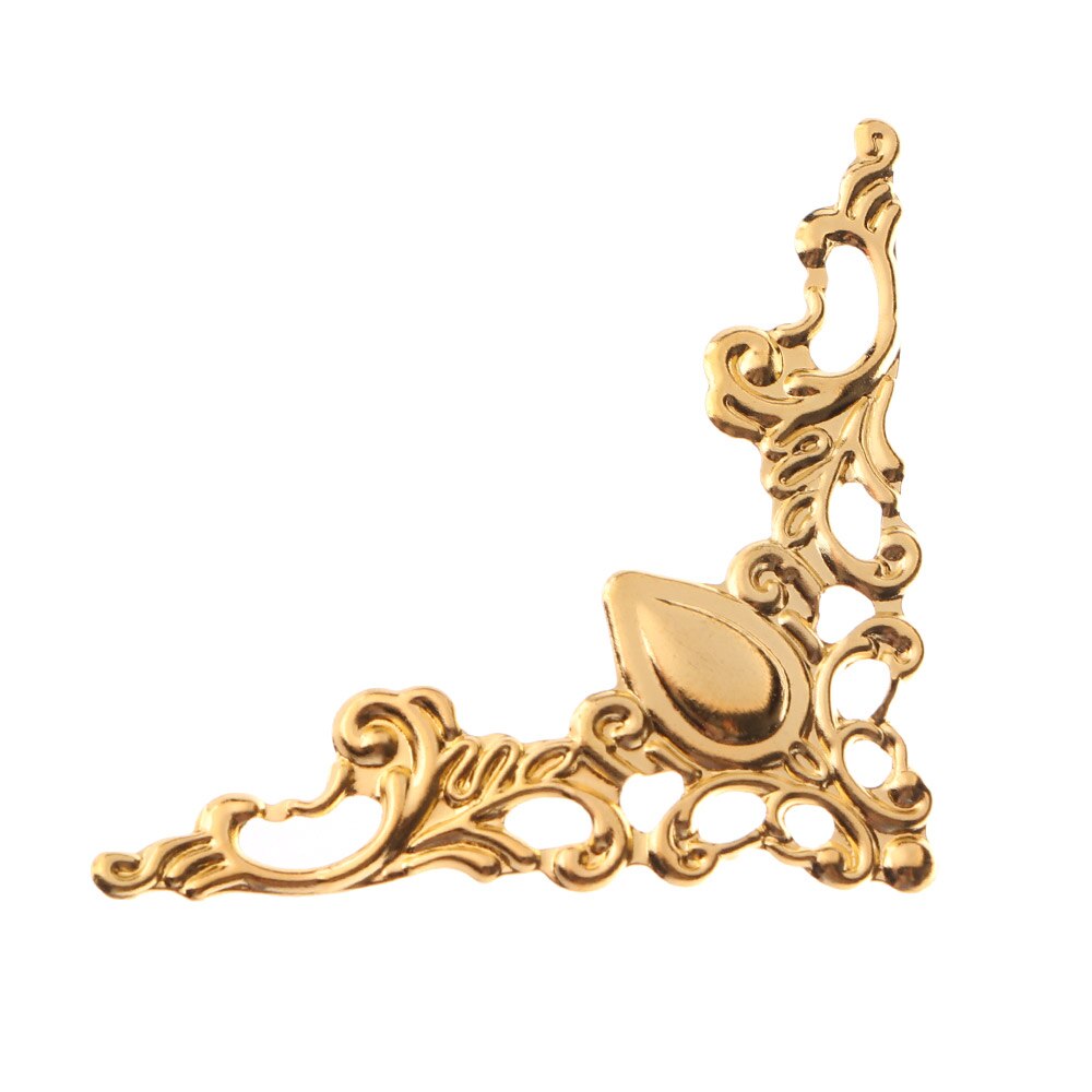 30PCS Metal Angle Corner Brackets Gold Bronze 40mm Notebook Cover For Menus Photo Frame Furniture Decorative Protector