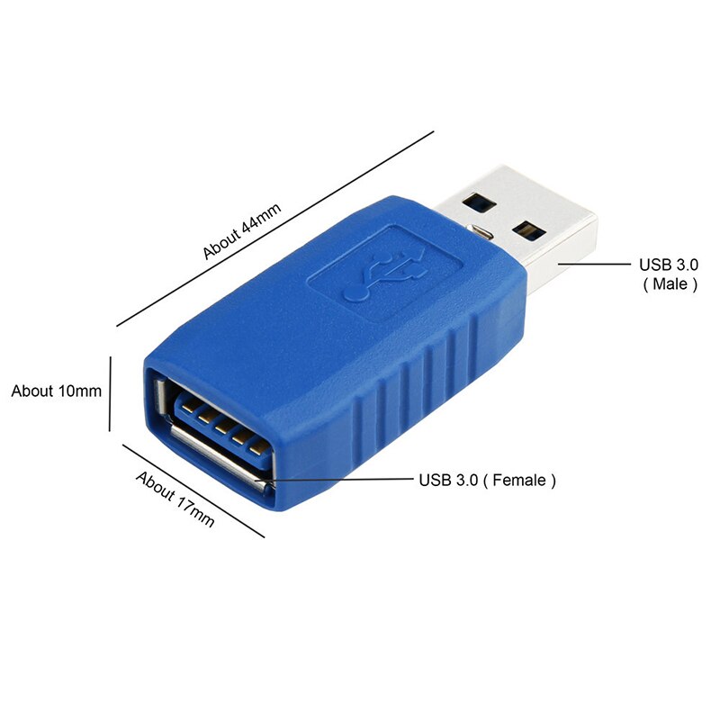 USB3.0 Extension Adapter Usb 3.0 Man-vrouw Data Sync Snelle Speed Cord Connector Voor Laptop Pc Printer Harde Schijf