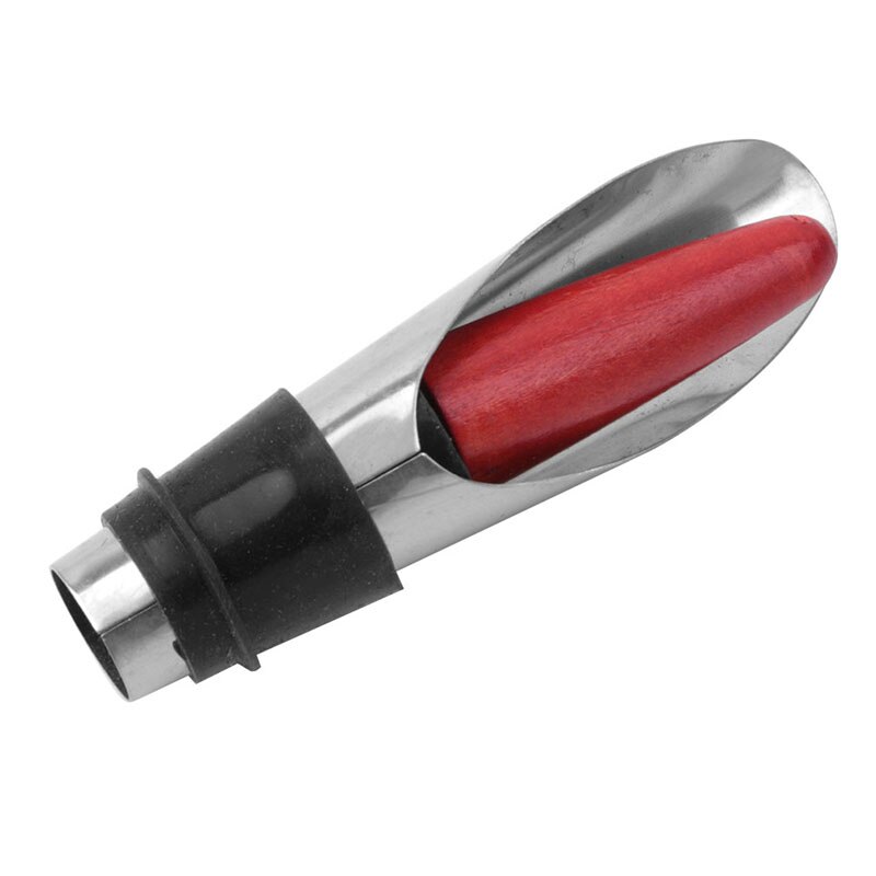 1pc 2 In 1 Wine Stopper Red Wine Pouring Tool Stainless Steel Wine Bottle Stoppers Funnel Pourer Wine Bottle Pourer Gadget: 994851