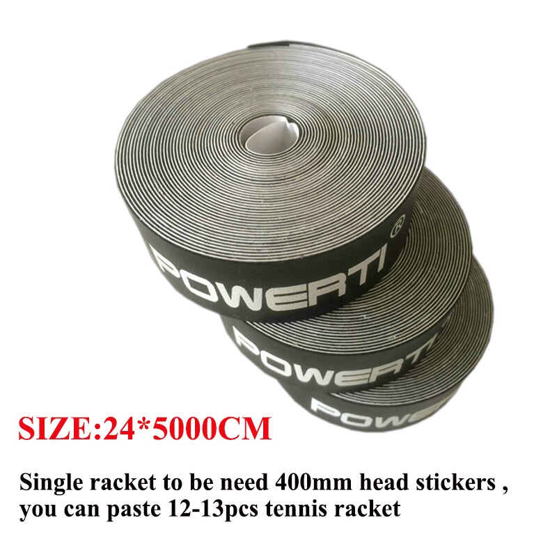 POWERTI Da tennis cornice proteggere dell'UNITÀ di elaborazione del Overgrip Viscosità Adesivi Racchetta Da tennis Nastro Ridurre L'attrito 5M in Bianco e Nero