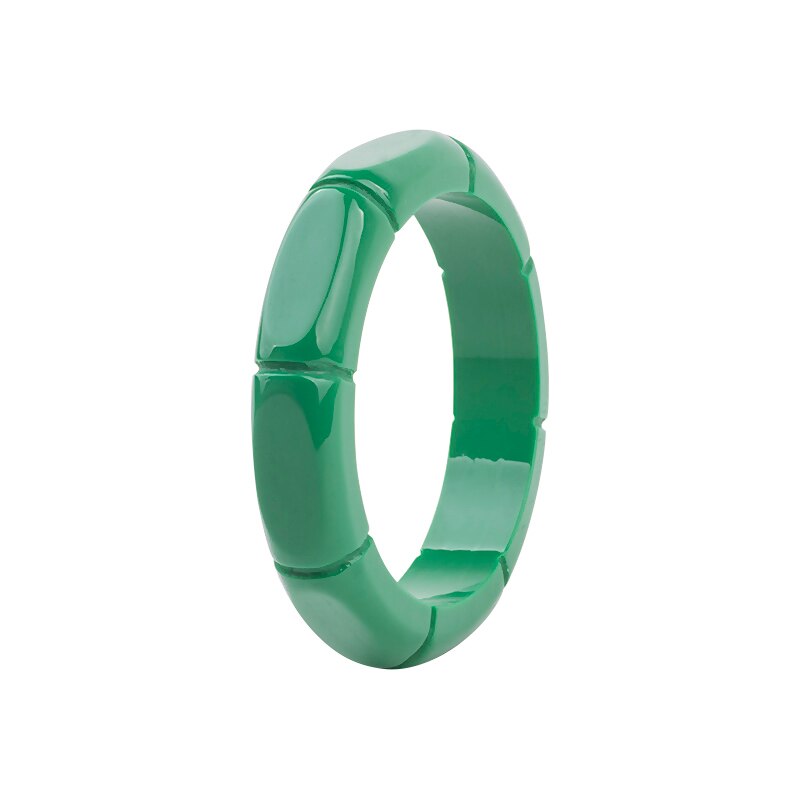 GuanLong-brazalete geométrico de resina acrílica para mujer y niña, pulsera con patrón de bambú Irregular, de , joyería: Color dorado