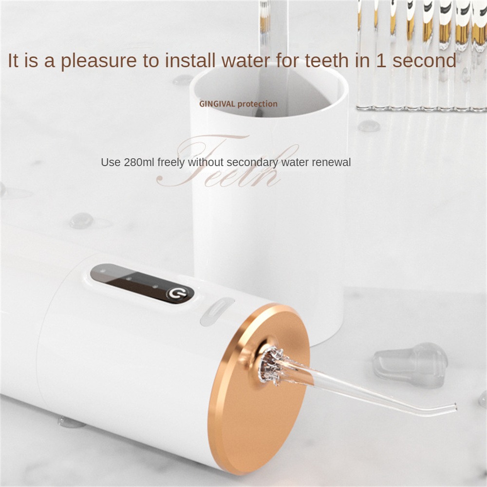 Xiaomi Munddusche Tragbare IPX7 Wasserdichte Wiederaufladbare Dental Wasser Flosser 3 Modi Zahnreiniger 280 ML Dental Wasser Jet
