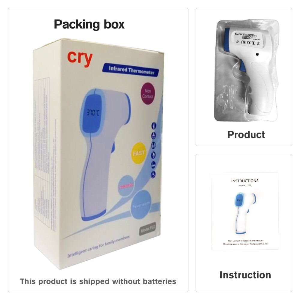 Digital Infrared Thermometer Object Non Contact Temperature Measurement Device 4 Setting Modes 99 Memories ℃ and ℉ Switchable