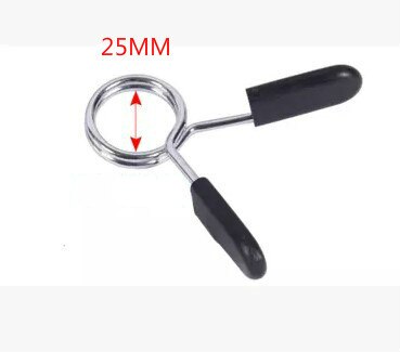Fitness Rod Clip Lever Buckle Dumbbell Lever Spring Weight Lifting Lever Clamp Clincher Handle Clamp Spring Steel Tongs Folder: Diam 25MM