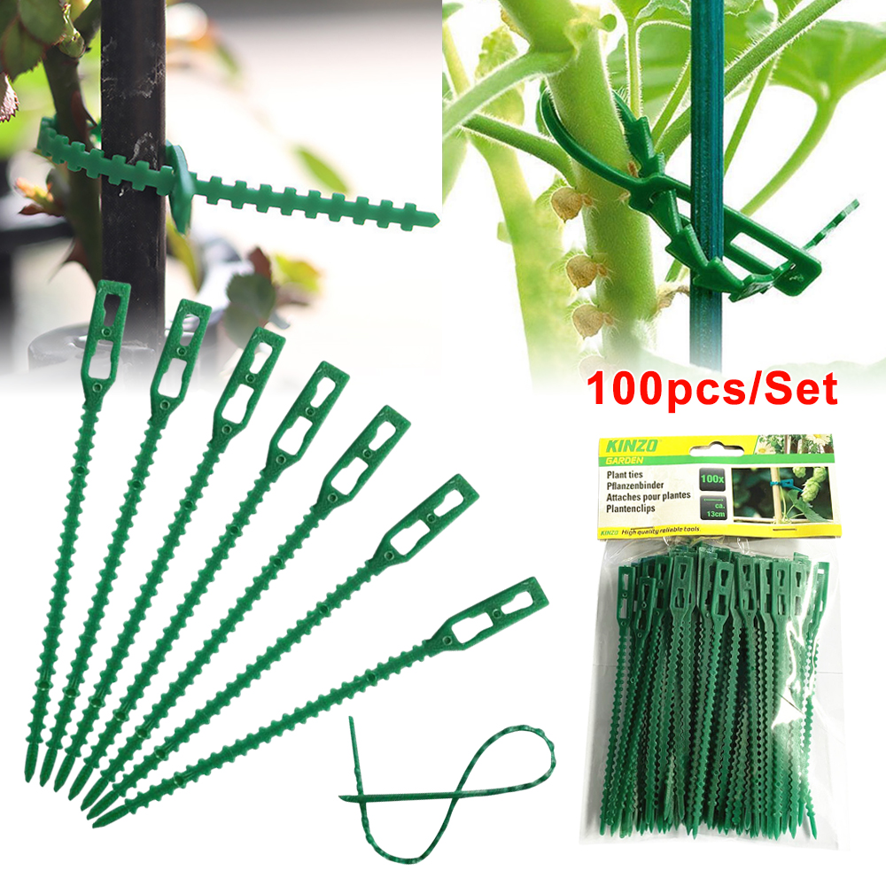 100 Pcs Groene Tuin Twistties Veelzijdige Plastic Banden