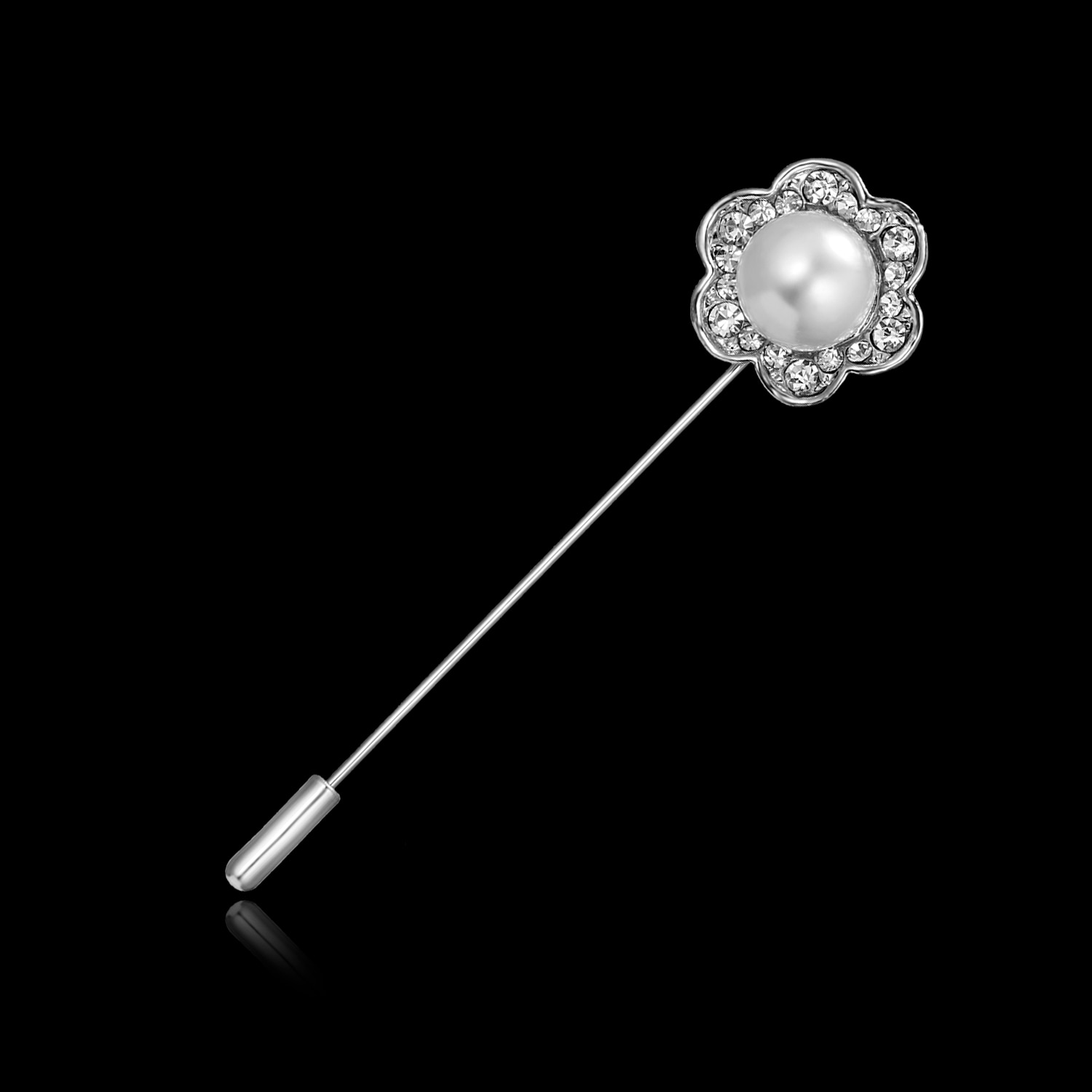 Leuke Gesimuleerde Pearl Rhinestone Broche Pins Voor Vrouwen Koreaanse Bloem Bal Piercing Kraag Revers Pin Lady Sieraden: 7