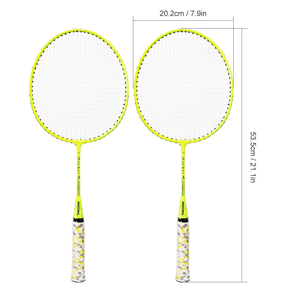 Outdoor Sport Badminton Rackets with Balls 2 Player Badminton Set for Children Indoor Outdoor Sport Game 1 Pair