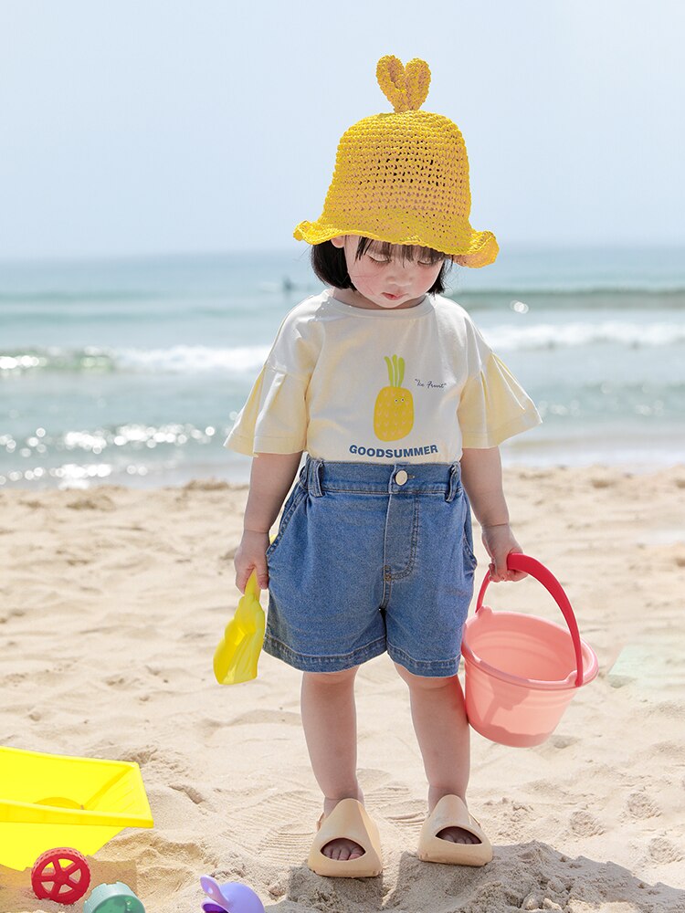 Jongens Meisjes Denim Shorts Alle-Wedstrijd Bovenkleding Kinderen Zomer Buitenlandse Losse Casual Broek