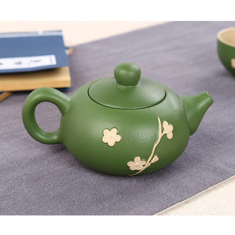 YBK Tech Keramische theeservies voor één persoon, theepot van 12 oz en 8,2 oz mok met schotel (pauwgroen YBK Tech Keramische theeservies voor één persoon, theepot van 12 oz en 8,2 oz mok met schotel (pauwgroen