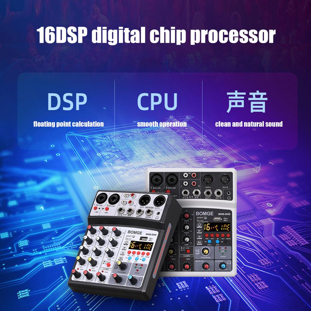 4-Channel Audio Mixer For DJ Sound Controller Interface USB 16dsp Effect Interface Sound Card Dj Console For