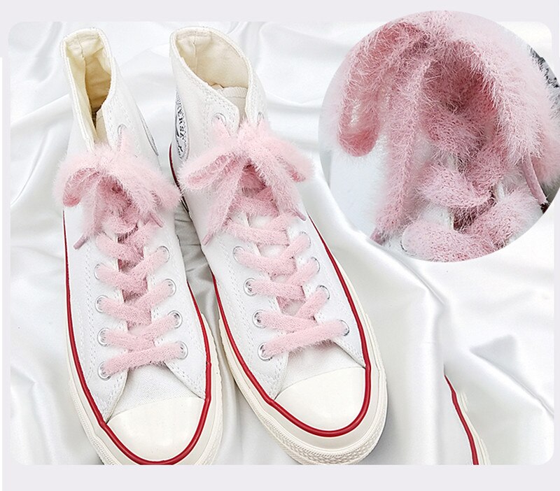 80 Cm/140 Cm Lengte 1 Cm Breedte Harige Oppervlak Schoenveters Vrouwen Mannen Zwart Geel Kleurrijke Lederen Sport Casual schoenen Veters