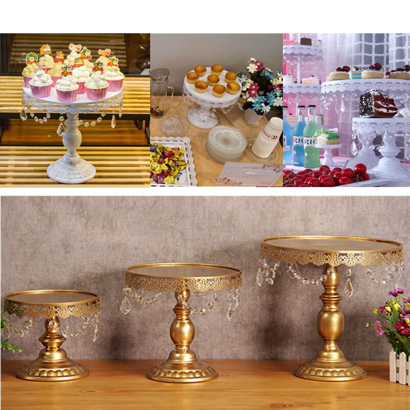 Cake Stand Display Dessert Cake Metal Stand Wedding Party Birthday Party Crystal Frame Dining Table Decoration Safe Reliable